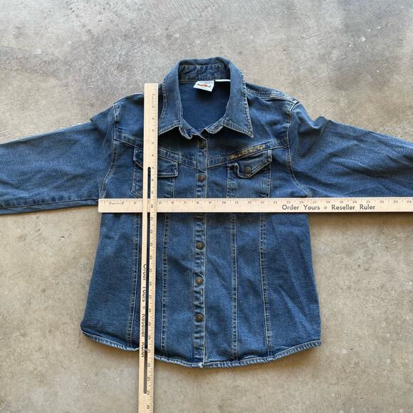 VINTAGE HARD ROCK CAFE COTTON DENIM JACKET WOMENS SMALL - Picture 5 of 5